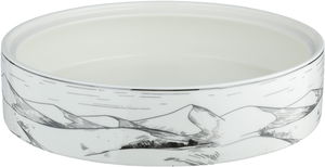 تمرية بغطاء بورسلان السيف غاليري، 18x18x5 سم، غطاء اكرليك، دائري - أبيض رمادي product image 2