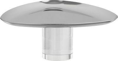 Al Saif Gallery Stainless Steel Serving Stand, 16x16x7 cm, Acrylic Base, Triangular Shape - Silver product image 2