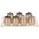 طقم علب بهارات زجاج السيف غاليري، بستاند ذهبي، 8 قطع - ملون product image 2