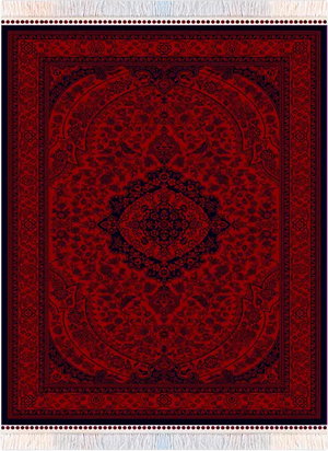 سجادة بوليستر سجادتي، 160×230 سم، نقش بلوشي - أحمر product image
