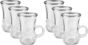 طقم بيالات شاي زجاج السيف غاليري، 100 مل، 6 قطع - شفاف product image