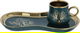 Al Saif Gallery Ceramic Coffee Cup Set with Saucer, 12 Pieces, 100 ml, 22×11, Tree Pattern - Green product image 2
