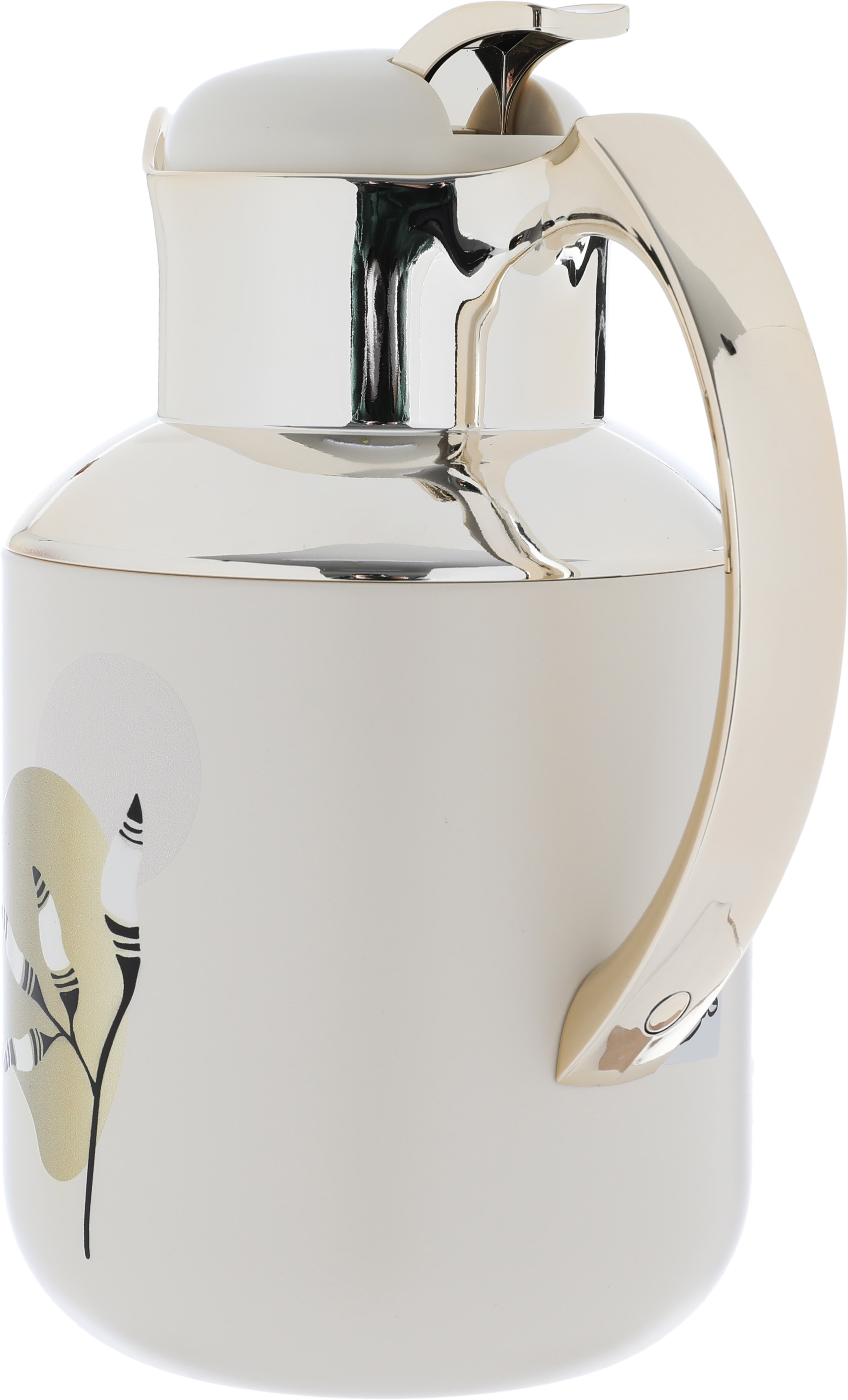 Al Saif Gallery Florya Pro thermos set, 1/0.5 liter, two pieces, thermal glass inner container, steel outer shell - white beige product image 5