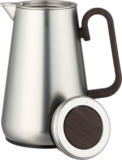 ترمس خزام ستانلس استيل السيف غاليري، 0.7 لتر، خامة داخلية زجاج حراري، ضغاط، خدمة ذاتية، يد خشبي - فضي product image 4