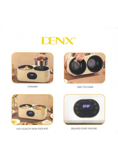 جهاز طهي دينكس، 450+450 واط، 1+1 لتر، DX3901 - بيج product image 3