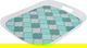 Al Saif Gallery Melamine Tofia with White Edges, 48 x 37 x 4 cm, Rectangle - Green product image 2