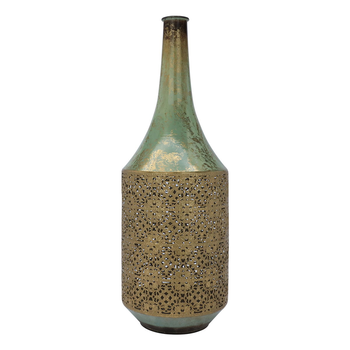فازة تحفة استيل السيف غاليري، 22x5x62 سم - ذهبي product image