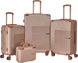 Limra ABS Luggage Set, 4 Sizes, 4 Wheels, 360 Degree Rotating, OT-7011 - Gold product image