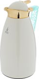 Al Saif Gallery Maha thermos set, two pieces, 1 liter, thermal glass inner shell, steel outer shell - pearl product image 6