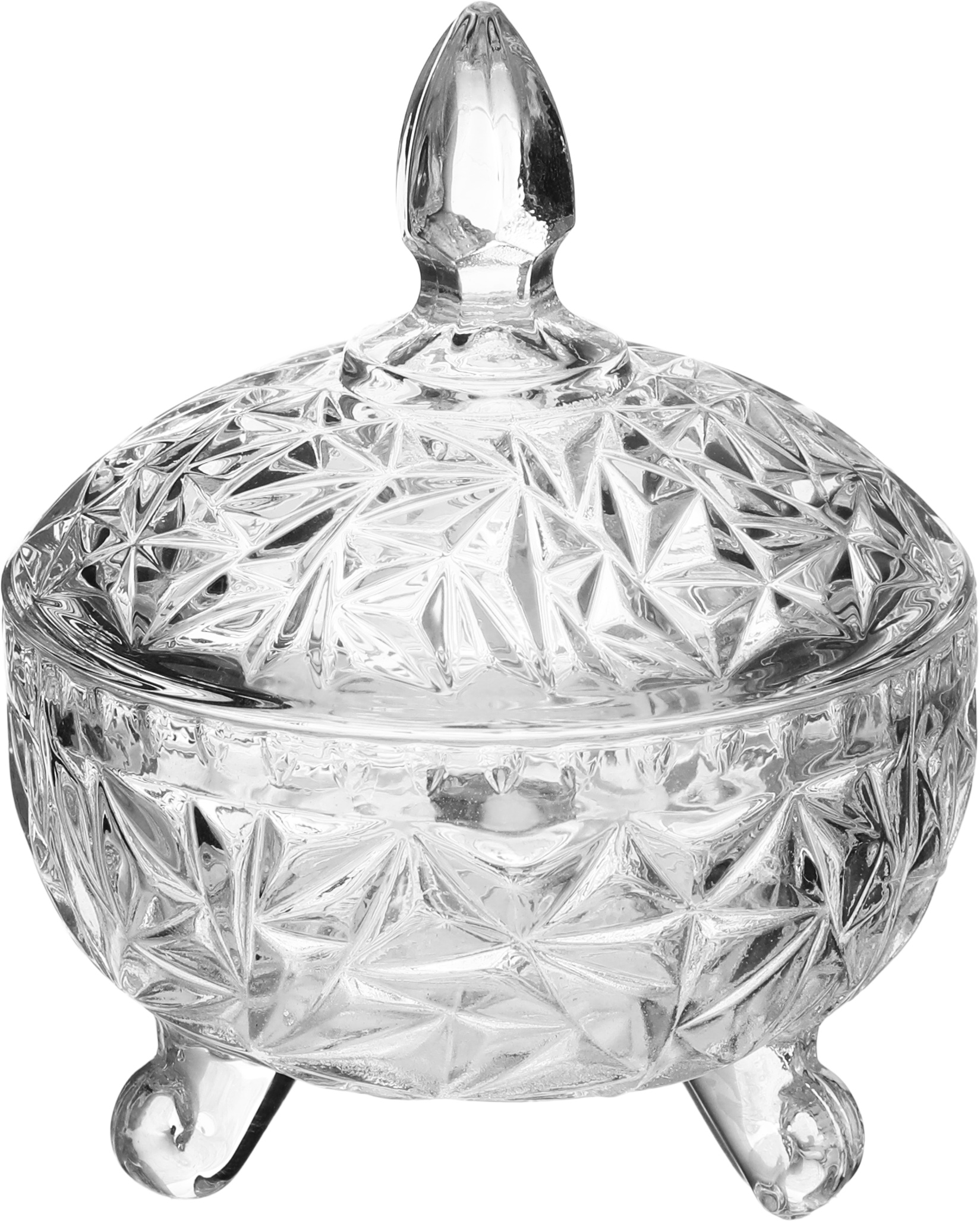 Max Glass Sugar Bowl with Lid, 12x12x9.8 cm - Clear product image