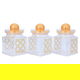 طقم علب بهارات بلاستيك السيف غاليري، مربع، منقوش ذهبي، 3 قطع - شفاف product image 5