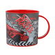 Al Saif Gallery plastic cup, 280 ml, racing car drawing, handle - red product image 1