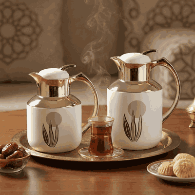 طقم ترامس فلوريا برو السيف غاليري، 1/0.5 لتر - ابيض ذهبي product image 2