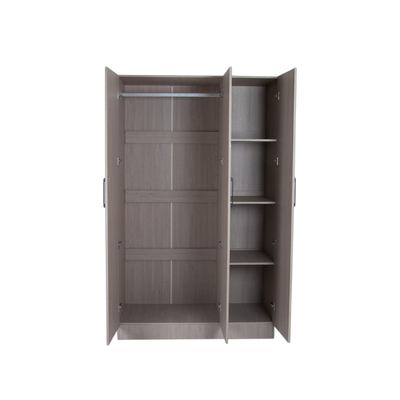 خزانة ملابس خشب ام دي اف، 200×120×54 سم، ثلاث ابواب - رمادي product image 3