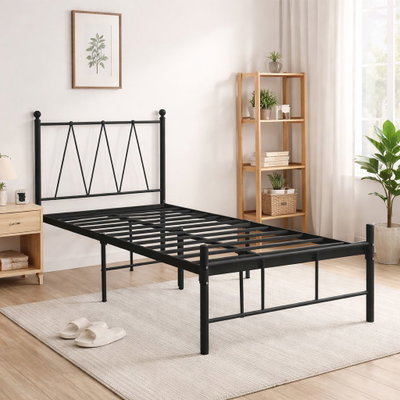 سرير هيكل حديد، 190×70×86 سم - أسود product image 4