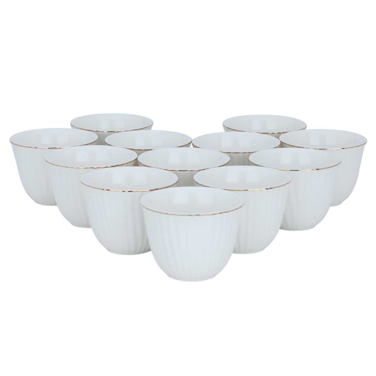 Al Saif Gallery Porcelain Arabic Coffee Cup Set, 12 Pieces - White product image 2