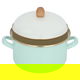 قدر استيل السيف غاليري، 20 سم، حافة ذهبي - أخضر فاتح product image 2