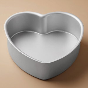 صينية فرن ألمونيوم السيف غاليري، 2×6 انش، قلب، بقاعدة متحركة - فضي product image