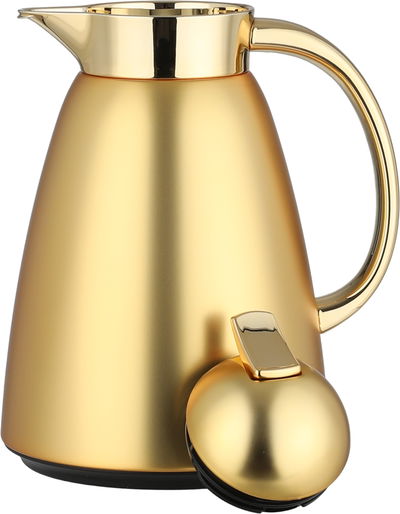 طقم ترامس سيف بلص، 0.7 / 1 لتر، خامة داخلية زجاج، غطاء ضغاط - ذهبي مطفي ولامع product image 5