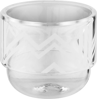 طقم بيالات زجاج و فناجين قهوة بورسلان السيف غاليري، 18 قطعة - شفاف ابيض product image 3