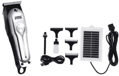 Winning Star ST-5609 Shaver, 3W, 90-minute runtime, solar-powered, charging and cleaning reminder, waterproof - Black product image 6