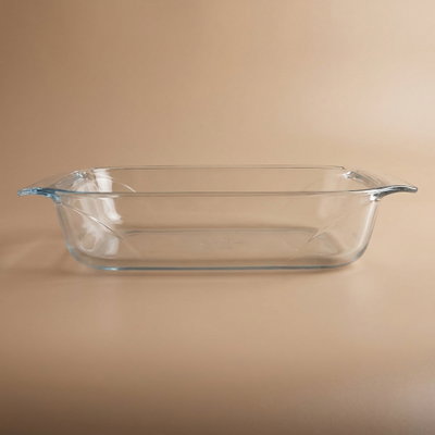 Pyrex glass oven tray, 31 x 20 cm, 2.1 litres, French - transparent product image 1