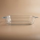Pyrex glass oven tray, 31 x 20 cm, 2.1 litres, French - transparent product image 1