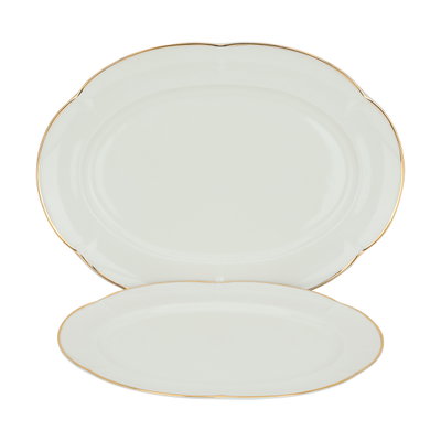 طقم سفرة بورسلان السيف غاليري، خط ذهبي، 60 قطعة - أبيض product image 6