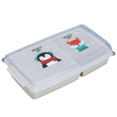 لانش بوكس بلاستيك السيف غاليري، مقسم، غطاء شفاف - بيج product image 2