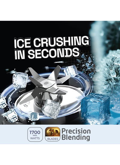 خلاط كهربائي إلكترو جنرال، 1700 واط، 2 لتر، 4 سرعات، BLC-210L - أسود product image 6