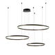 Meshkati modern Chandelier, 3 circular rings, 75 Watt, 3000 Kelvin, acrylic aluminum - black product image 2