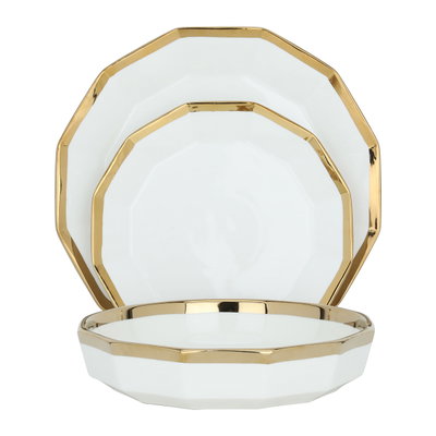 طقم سفرة بورسلان السيف غاليري، 51 قطعة - ابيض product image 2