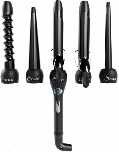 Cherry & Berry Curling Iron Set, 5 Pieces, Temperature Range 180°C to 230°C, CB-C01 - Black product image 2