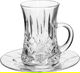 طقم تقديم فناجين قهوة وبيالات شاي زجاج سوليتير كريستال، 18 قطعة - شفاف product image 3