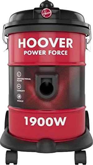 مكنسة برميل كهربائية باور فورس هوفر، 1900 واط، 18 لترًا، HT87-T1-ME - أسود أحمر product image
