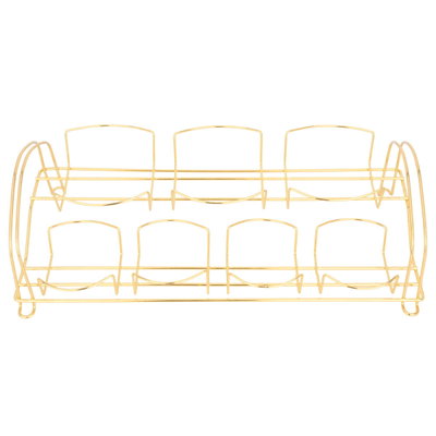 طقم علب بورسلان السيف غاليري، 8 قطع، ستاند ذهبي - رمادي product image 4