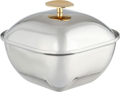 تمرية بغطاء ستانلس ستيل السيف غاليري، 13x13x12 سم، دائري - فضي ذهبي product image 2