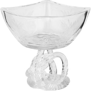 Al Saif Gallery Glass Serving Bowl, 12x12x14 cm, Base, Square - Transparent product image 2
