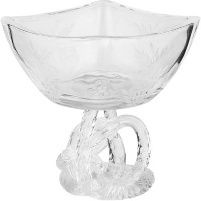 Al Saif Gallery Glass Serving Bowl, 12x12x14 cm, Base, Square - Transparent product image 2