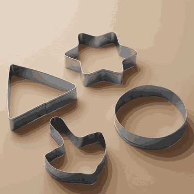Alsaif Gallery Steel Cookie Cutter Set, 4 Pieces - Silver product image 1