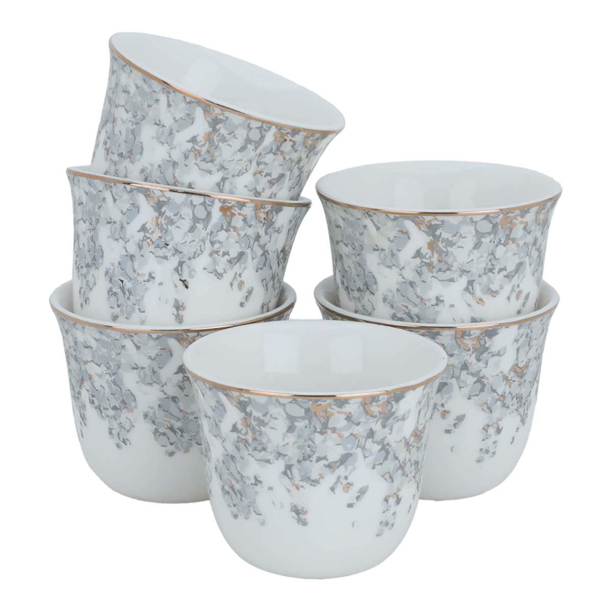 Al Saif Gallery Glass Tea Serving Set, Pattern, 29 Pieces - White product image 3