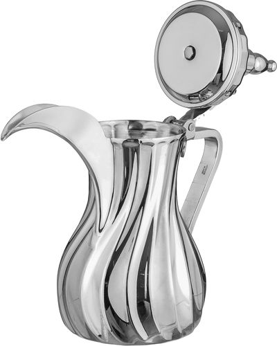 Al Saif Plus Samira Romantic Coffee Pot, Steel, 1.4 Liters - Silver product image 4