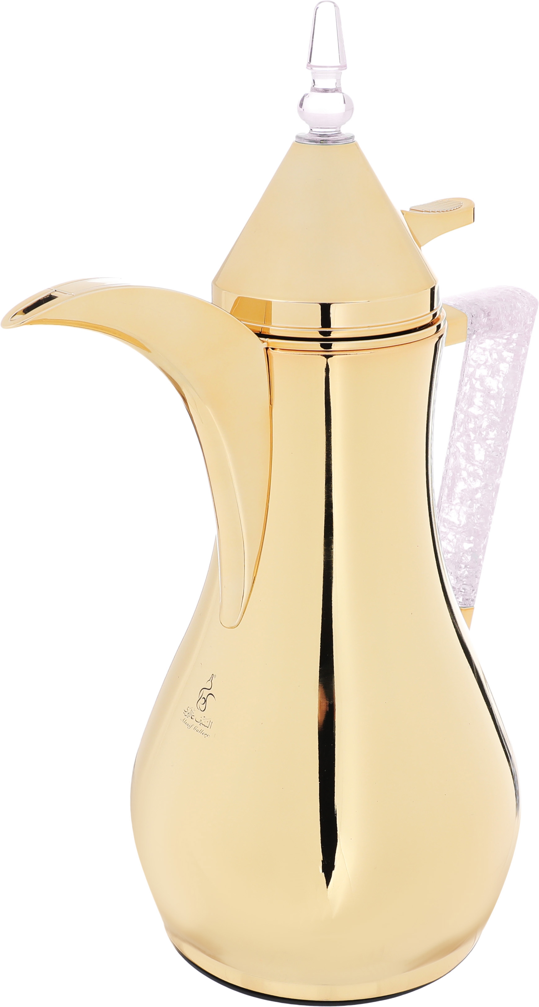 Al Saif Gallery Maha thermos set, two pieces, 1 liter, thermal glass inner shell, steel outer shell - gold product image 4