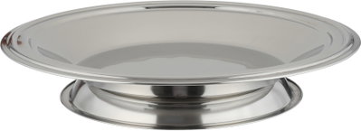 صحن تقديم غوزي ستانلس ستيل الصحاح، 45 سم، غطاء منقوش - فضي product image 3