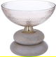 Al Saif Gallery glass dessert stand, 20 x 19 x 20 cm, with base - transparent brown product image 1