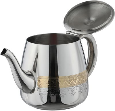 إبريق شاي استيل السيف غاليري، 0.36 لتر، منقوش - فضي ذهبي product image 3