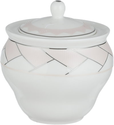 طقم تقديم سفرة بورسلان السيف غاليري، 166 قطعة، نقش فضي - أبيض وردي product image 11