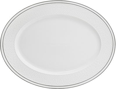Al Saif Gallery Porcelain Serving Dish, 12 inches, 30x23x3 cm, Oval - White product image 1