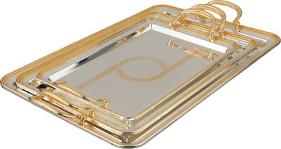 طقم طوفريات استيل السيف غاليري، 3 قطع، يد ذهبي - فضي ذهبي product image 1