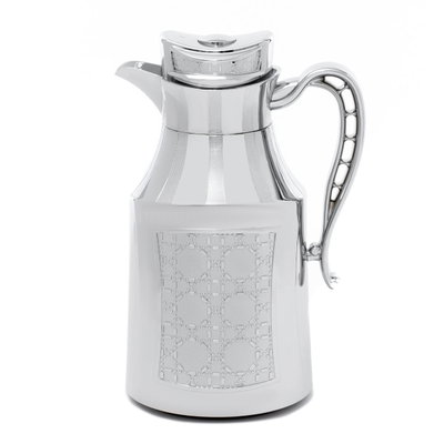 Al Saif Darts Thermos Set, 1/0.7 litre, 2 pieces, thermal glass inner container, stainless steel outer shell - silver product image 2